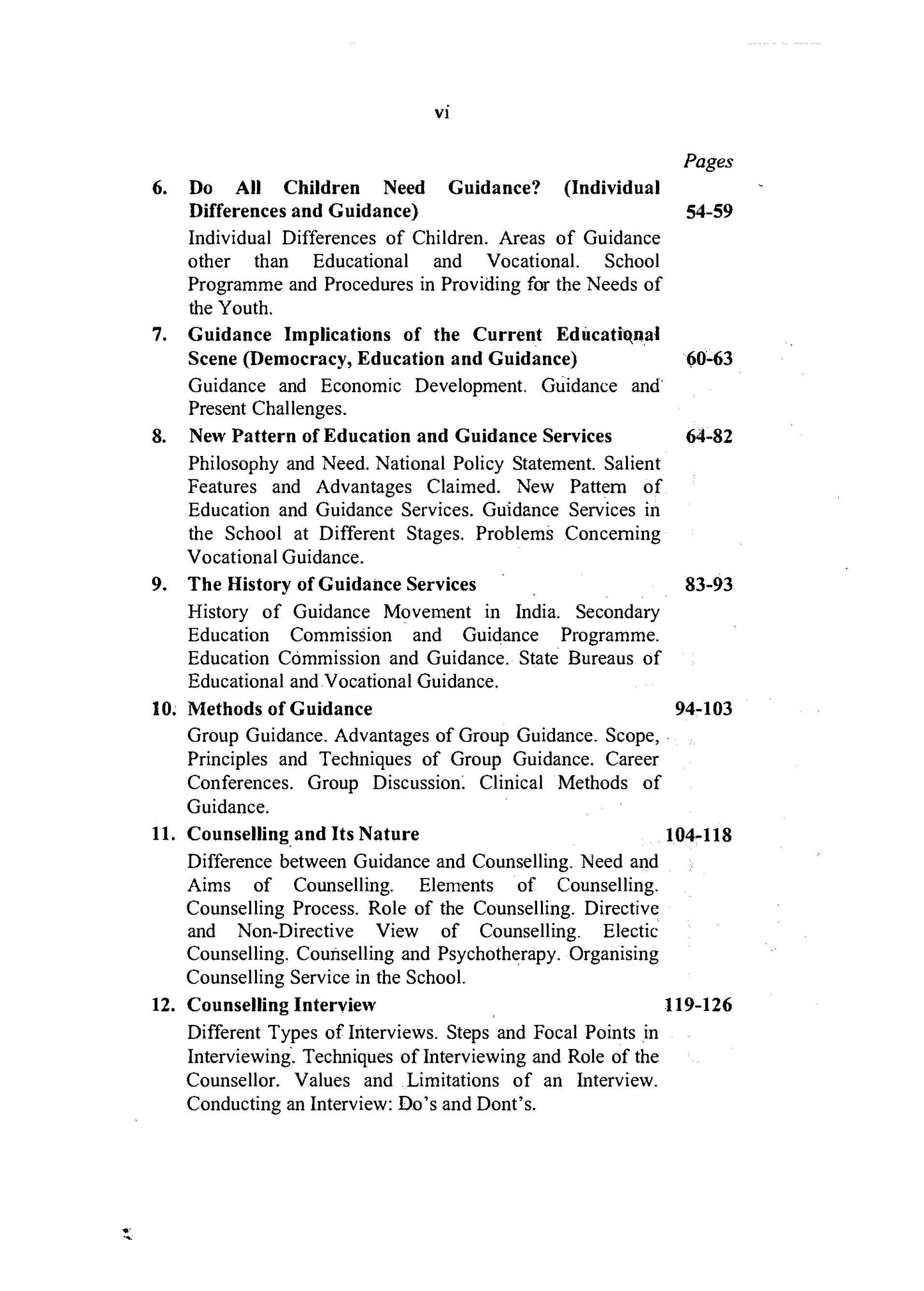 Educational, Vocational Guidance and Counselling