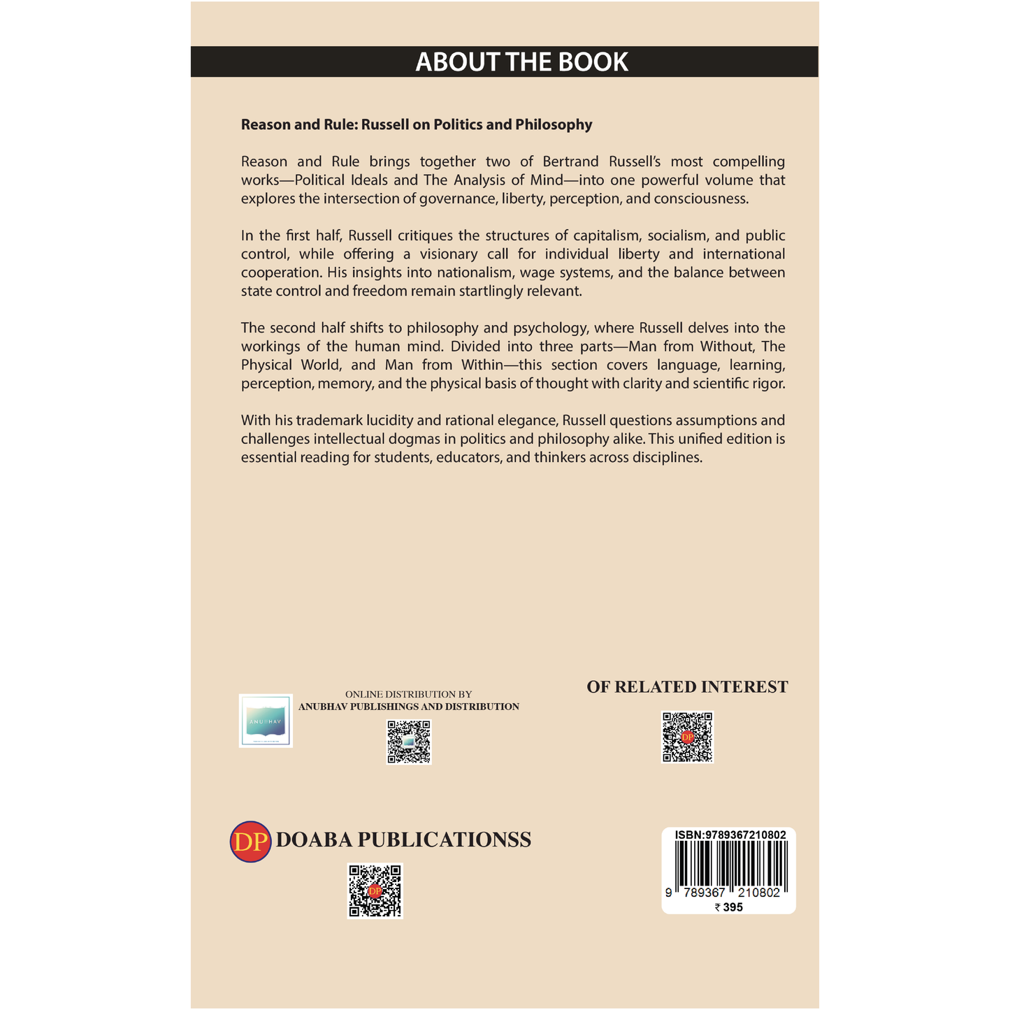 Reason and Rule: Russell on Politics and Philosophy