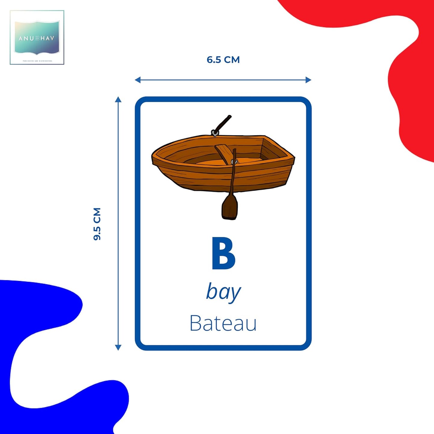 French Alphabet Flashcards – Learn with Illustrations, Pronunciations & Examples (Pack of 26)