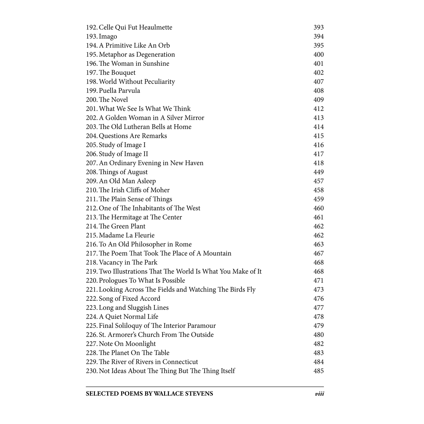 Selected Poems by Wallace Stevens