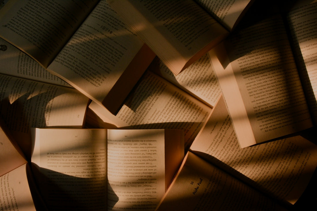 brown books closeup photography