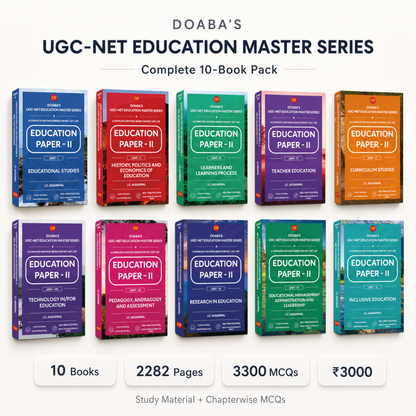 Doaba’s UGC-NET Education Master Series – UGC/NTA (NET | SET | JRF) Education Paper - II (Unit I to X) – Pack of 10 Books