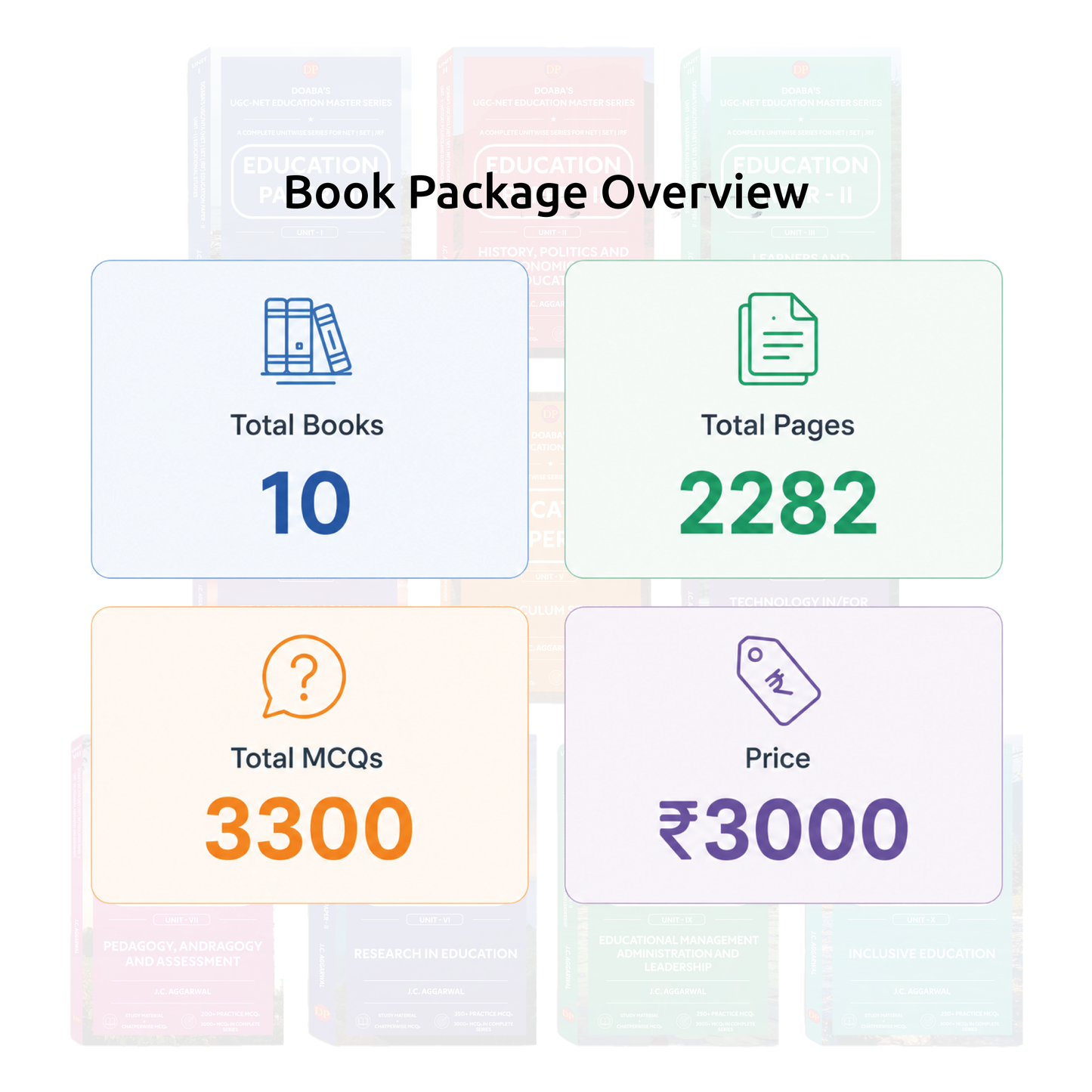 Doaba’s UGC-NET Education Master Series – UGC/NTA (NET | SET | JRF) Education Paper - II (Unit I to X) – Pack of 10 Books