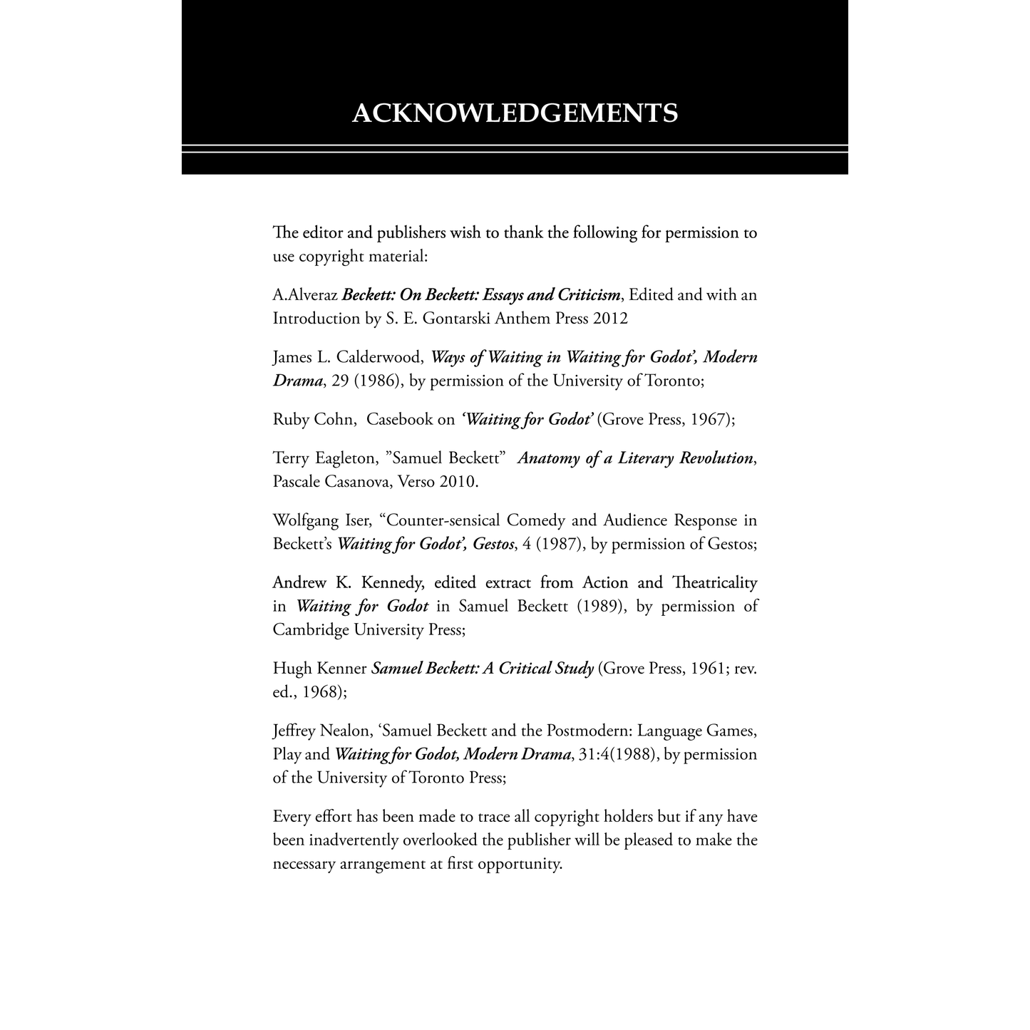 Waiting for Godot: Annotated Text with an Introduction by Javed Malick and Critical Essays