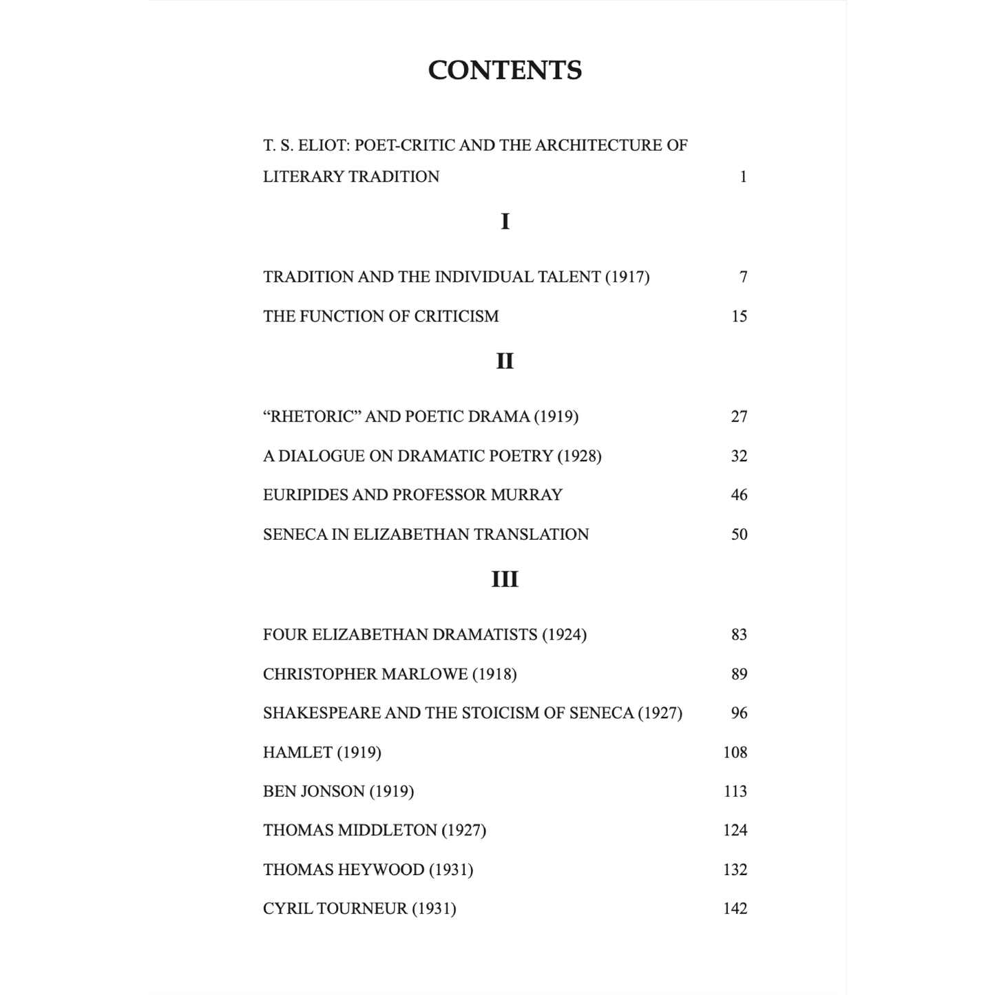 Selected Essays by T.S. Eliot