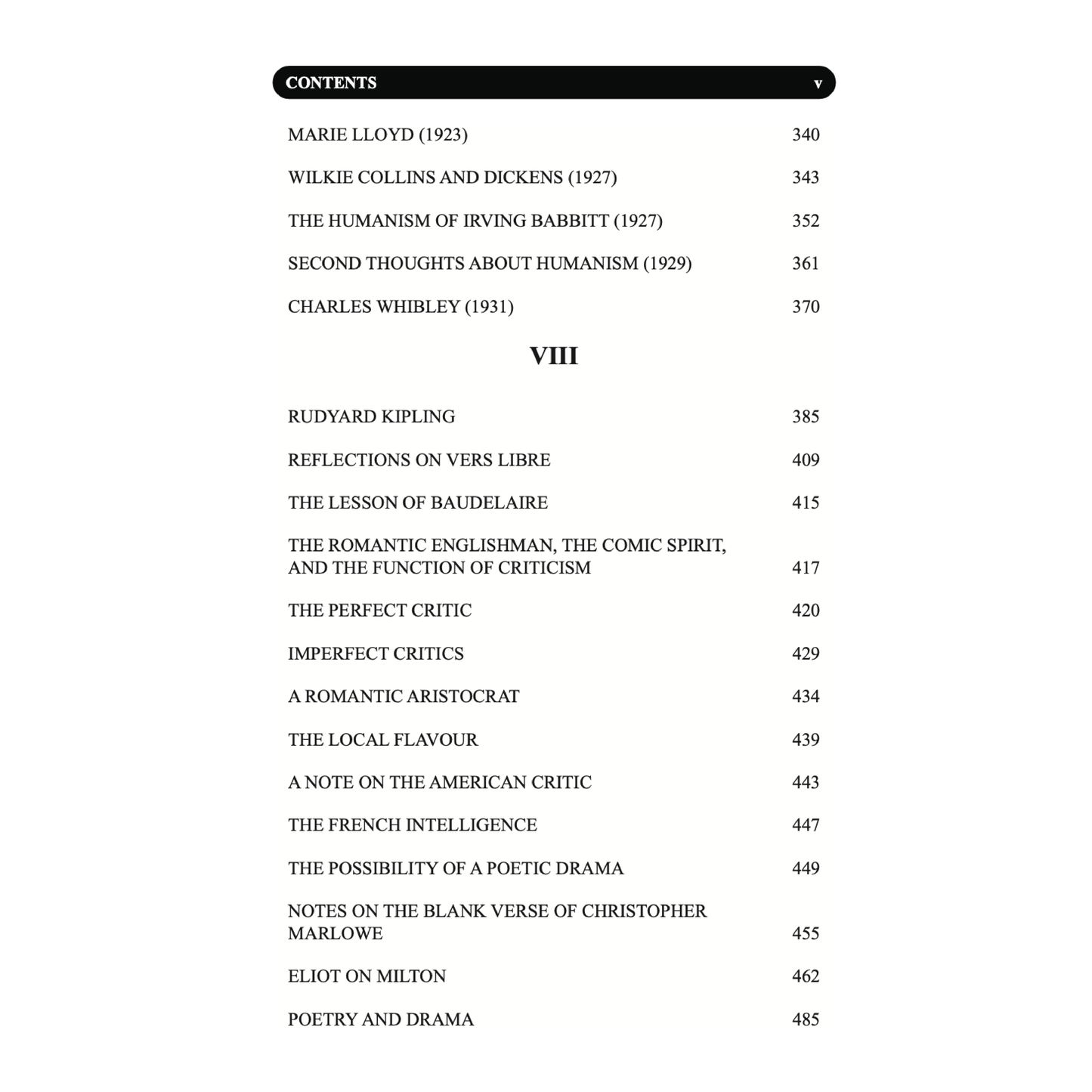 Selected Essays by T.S. Eliot