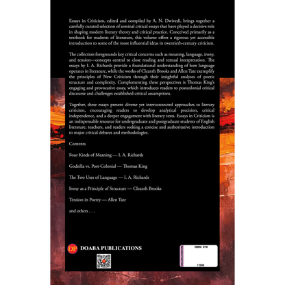 Essays in Criticism: An Anthology of Twentieth-Century Literary Criticism