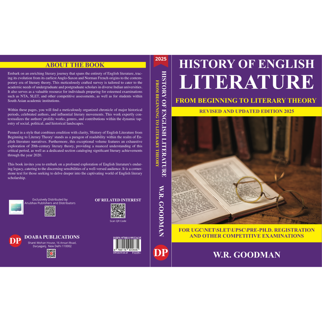 History of English Literature from Beginning to Literary Theory (For UGC, NET, SLET, UPSC, Pre-Ph.D. Registration and Other Competitive Exams) 2025
