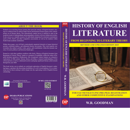 History of English Literature from Beginning to Literary Theory (For UGC, NET, SLET, UPSC, Pre-Ph.D. Registration and Other Competitive Exams) 2025