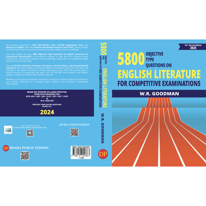 5800 Objective Type Questions on English Literature for Competitive Examinations (24th Edition, 2025)