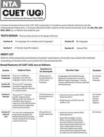 Arihant CUET UG Exam Guide For Section 1 (A) Languages (Hindi & English) with Practice Sets and Solved Paper For 2024 Exams