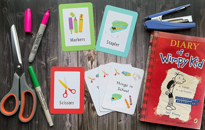 Things in School - Educational Flashcards for Early Learning (Pack of 16)