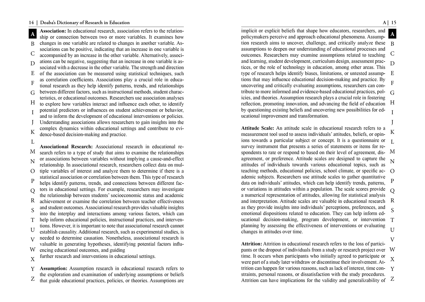 Doaba's Dictionary of Research in Education