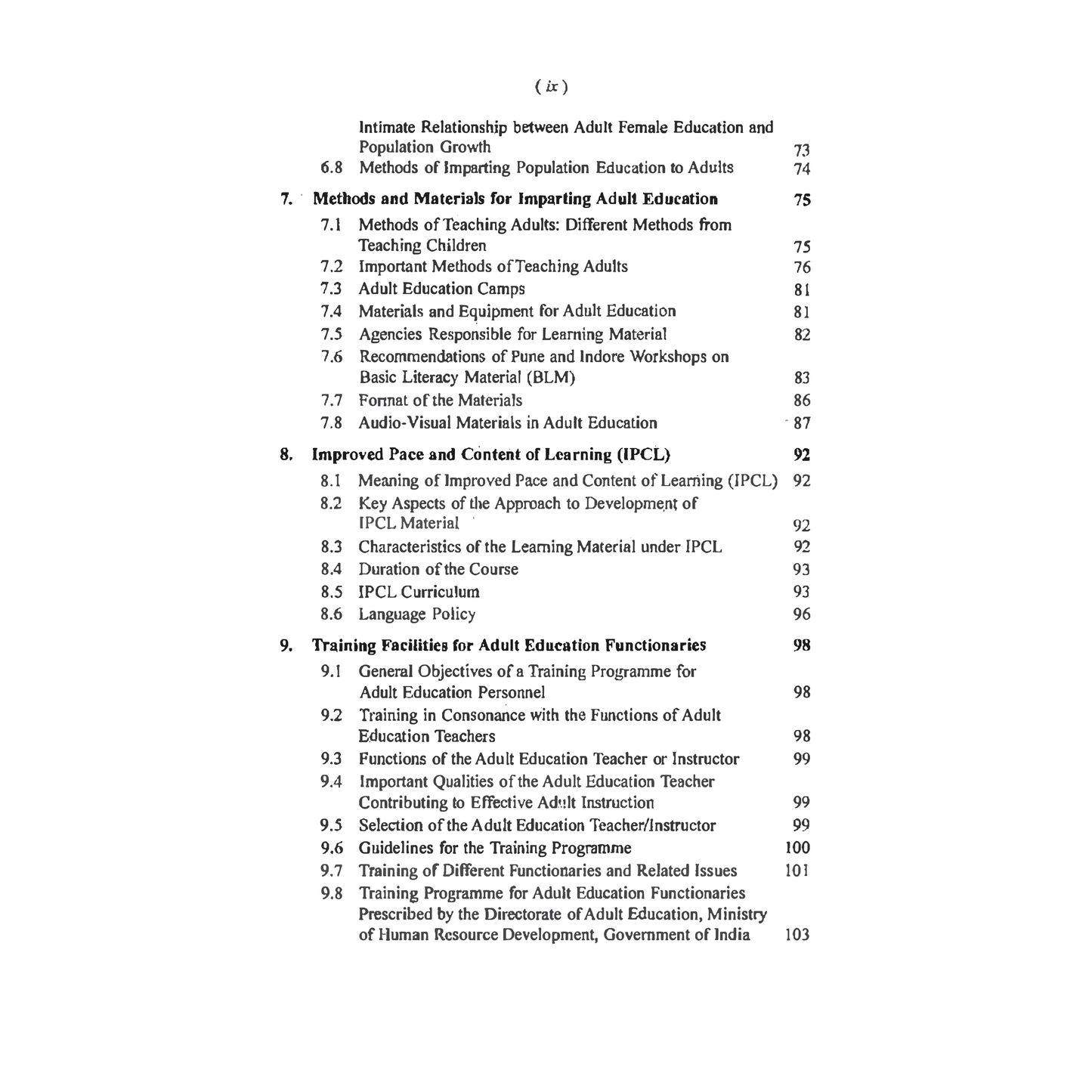 Adult Education (Theory and Practice)