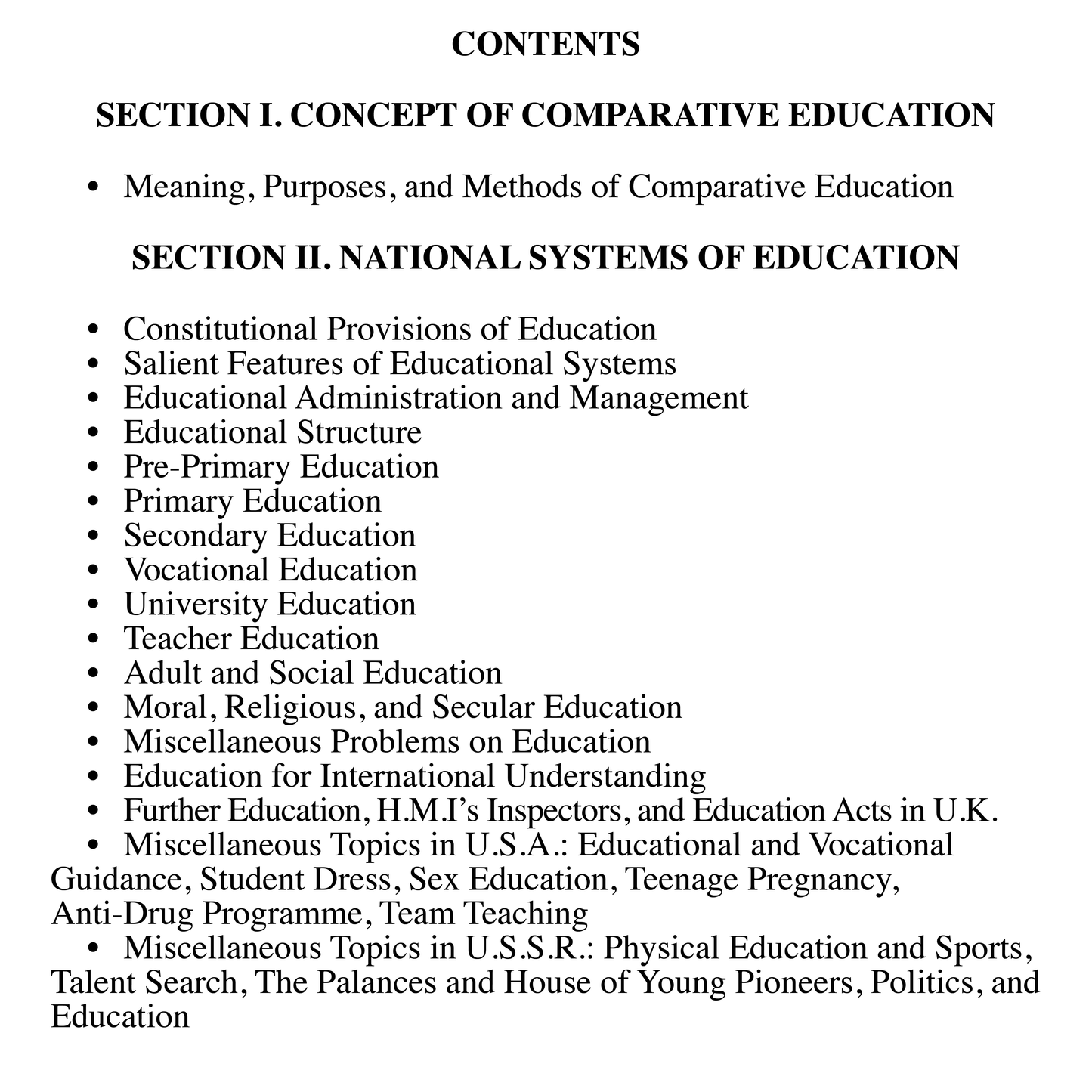 Comparative Education: India, U.K., U.S.A., U.S.S.R., and Russian Federation