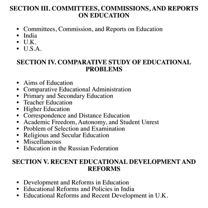 Comparative Education: India, U.K., U.S.A., U.S.S.R., and Russian Federation