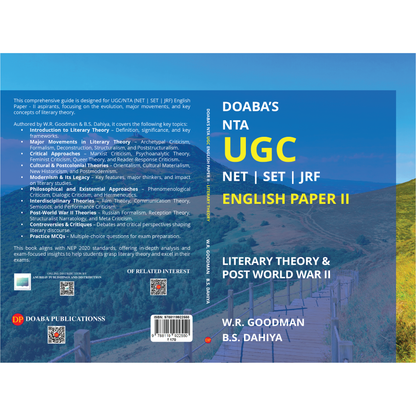 Doaba’s NTA UGC NET | SET | JRF English Paper II – Literary Theory & Post World War II