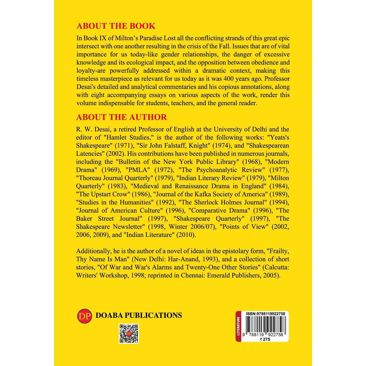 John Milton’s Paradise Lost: Book I & IX