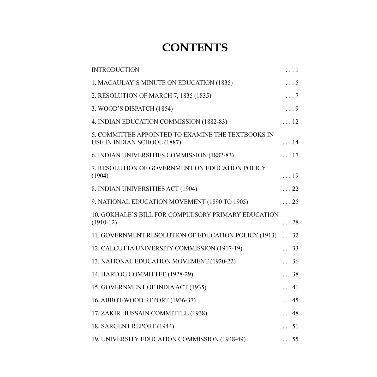 Landmarks in Indian Education: Committees, Reports, and Policies