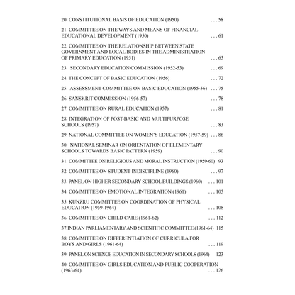 Landmarks in Indian Education: Committees, Reports, and Policies