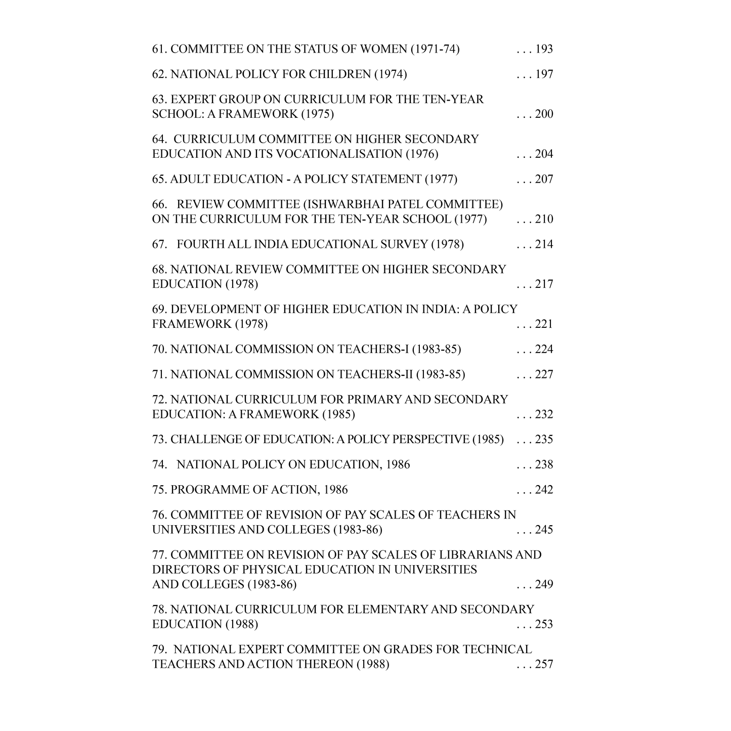 Landmarks in Indian Education: Committees, Reports, and Policies