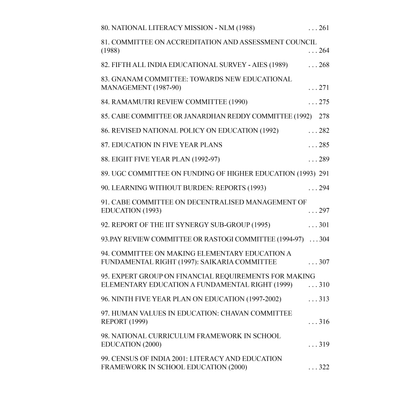 Landmarks in Indian Education: Committees, Reports, and Policies