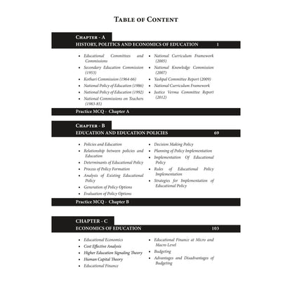 Doaba’s UGC/NTA (NET | SET | JRF) Education Paper - II: Unit - II | History, Politics and Economics of Education