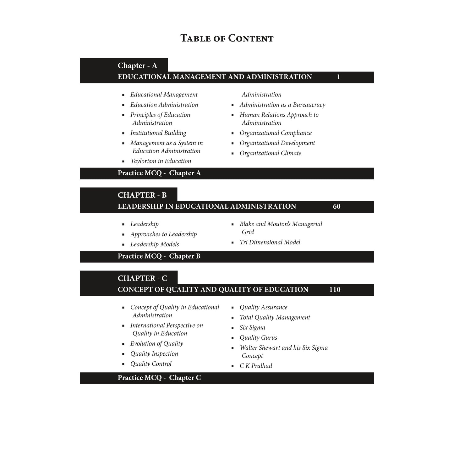 Doaba’s UGC/NTA (NET | SET | JRF) Education Paper - II: Unit - IX | Educational Management, Administration and Leadership