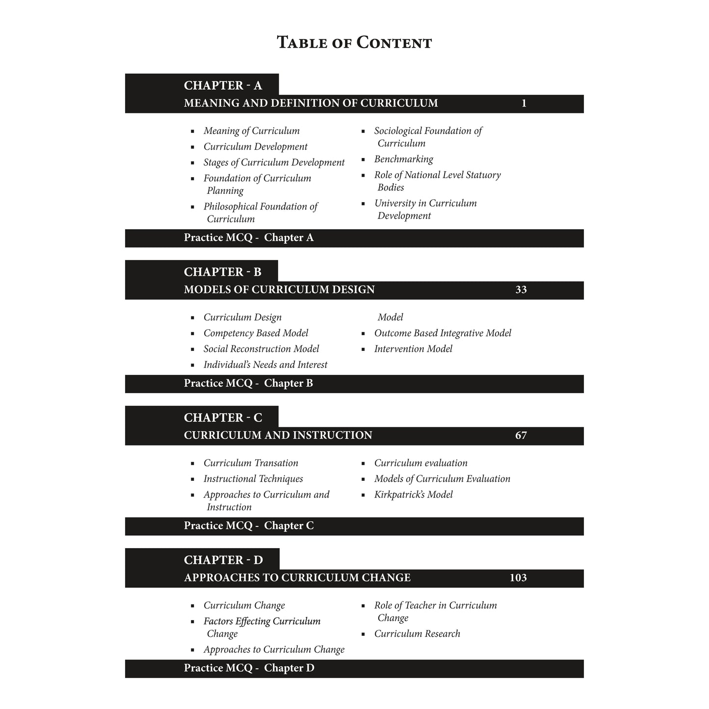 Doaba’s UGC/NTA (NET | SET | JRF) Education Paper - II: Unit - V | Curriculum Studies