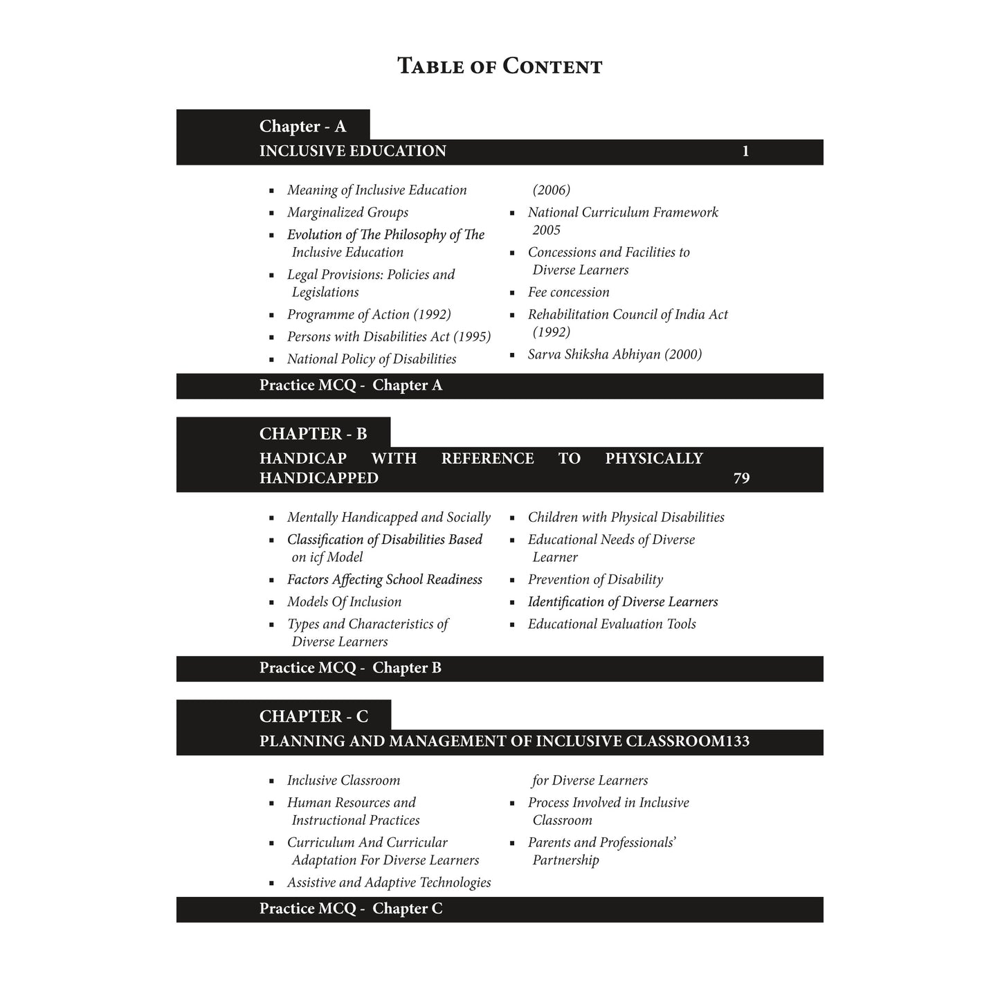 Doaba’s UGC/NTA (NET | SET | JRF) Education Paper - II: Unit - X | Inclusive Education