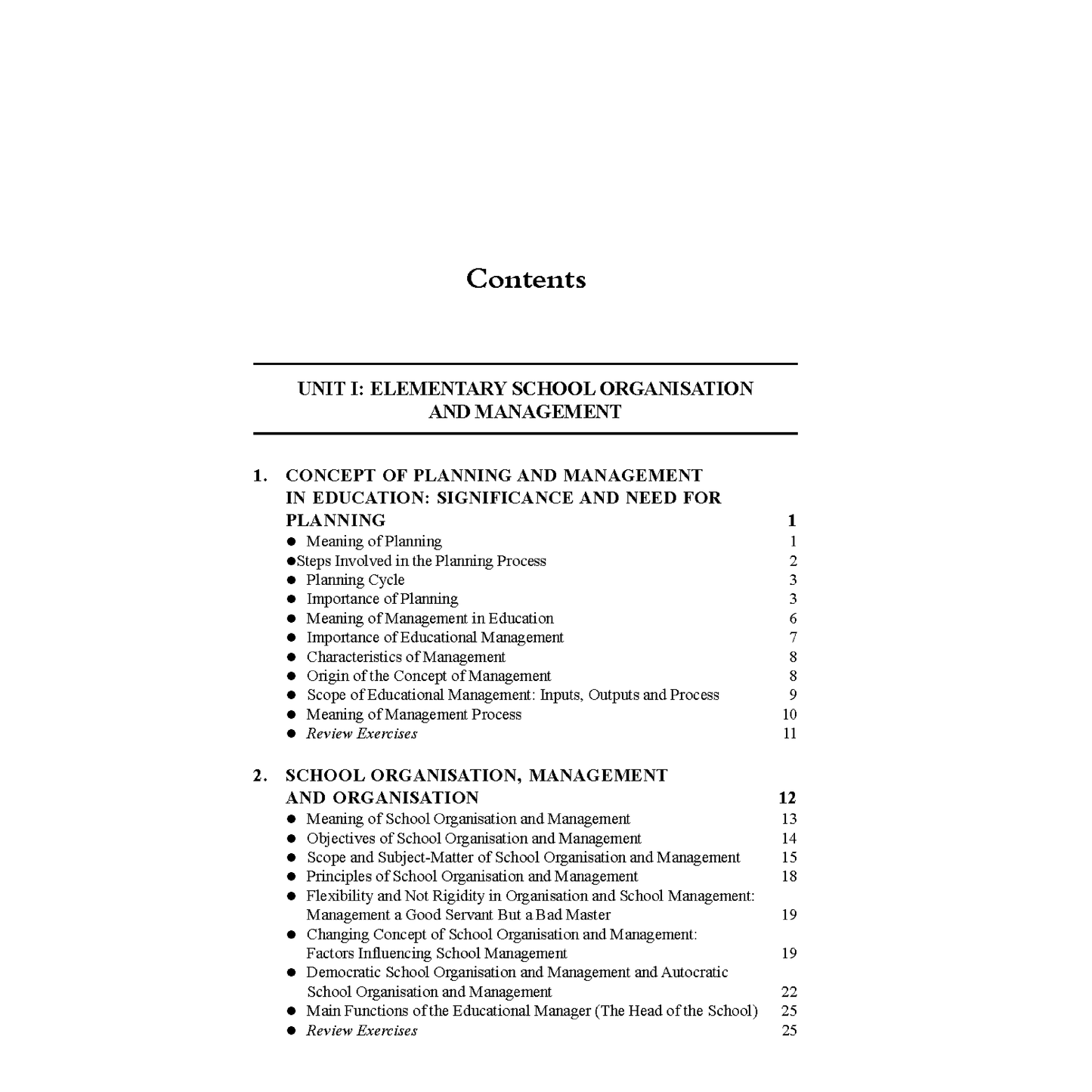 Elementary School Organization and Management