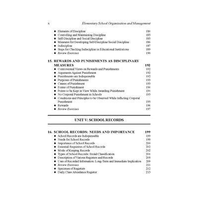 Elementary School Organization and Management
