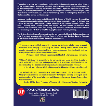 DICTIONARY of WORLD LITERARY TERMS and THEORY