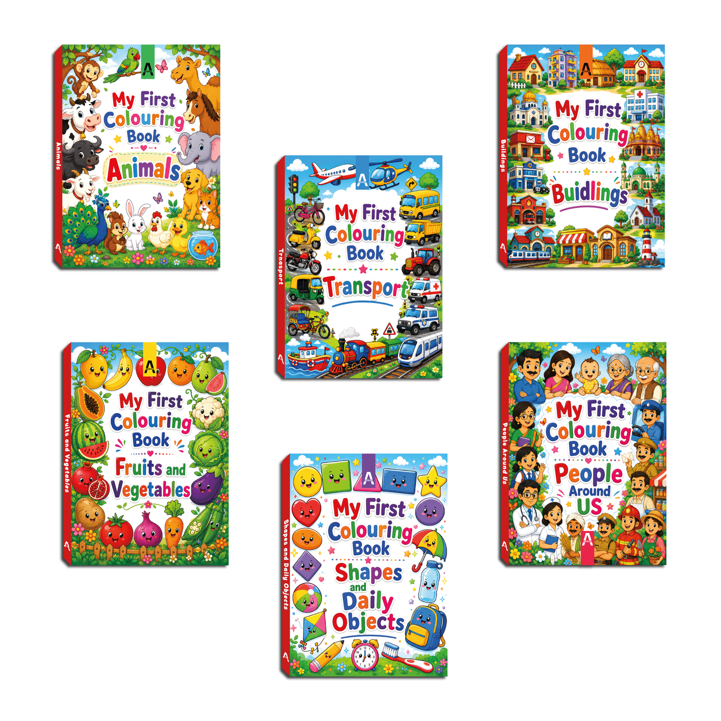 My First Colouring Book Series (Pack of 6)